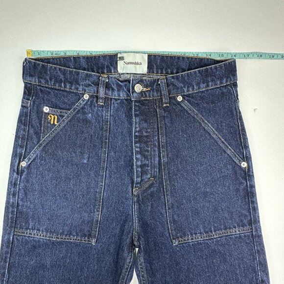 Nanushka Women’s Blue Straight Leg Button-Fly Designer Jeans W31-32/L31 - Picture 8 of 12